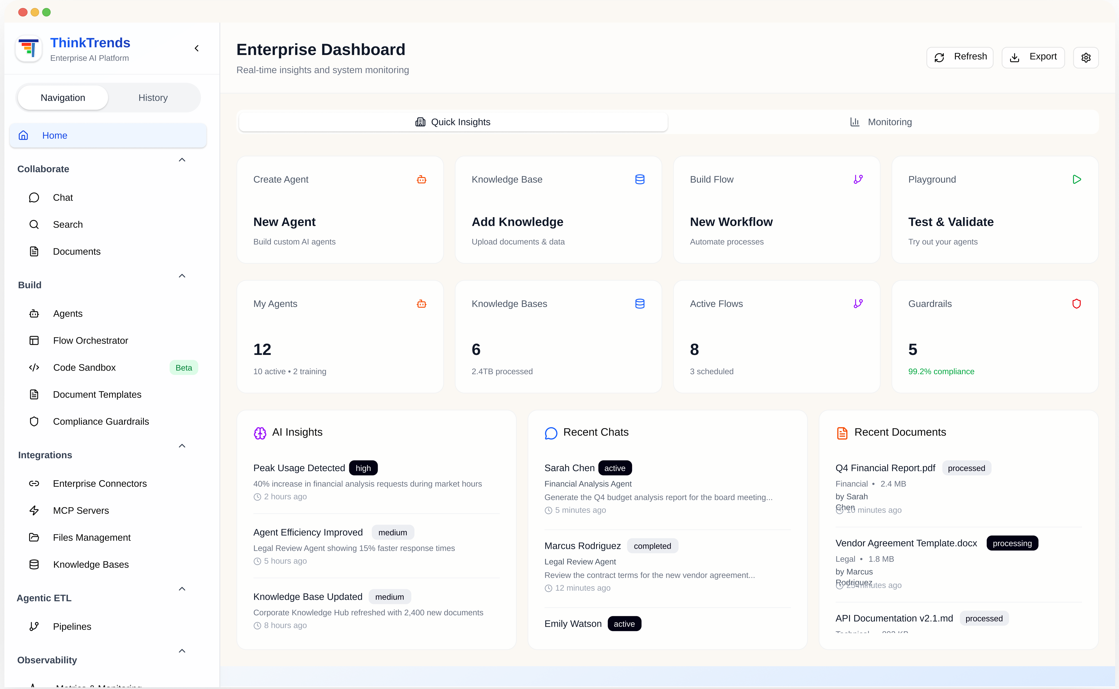 Enterprise dashboard overview